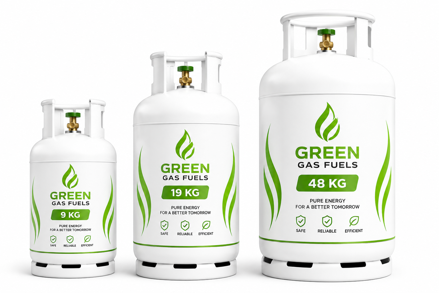 9kg, 19kg and 48kg LP gas cylinders